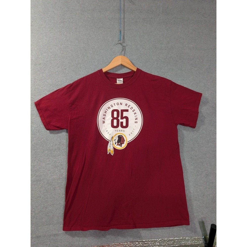Washington‎ Redskins 85 Years T Shirt Gildan Large Red NFL 2017